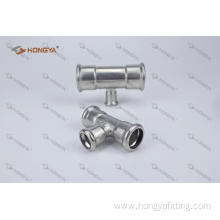 Stainless Steel Press Fitting Reducing Tee
